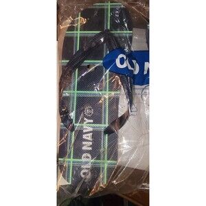 Navy blue & Mint Green Plaid Summer Flip Flop Sandals 8/9 New sealed Old Navy